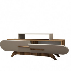 Mueble TV Rose crema nogal Practica Hogar