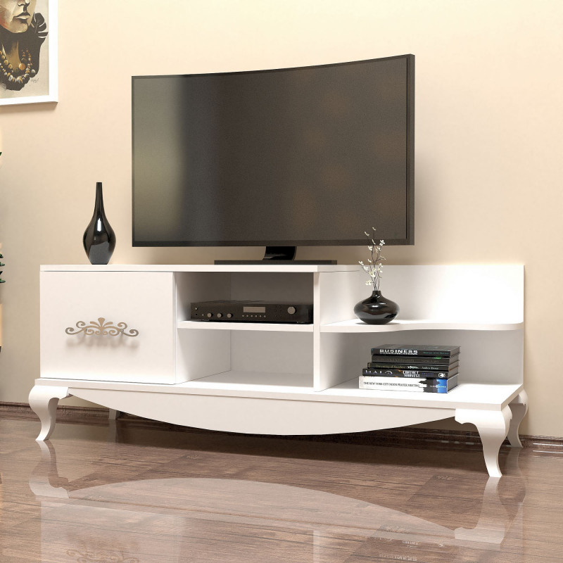 Mueble TV Sultan blanco Practica Hogar Mueble TV Sultan blanco Practica Hogar