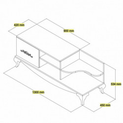 Mueble TV Sultan blanco Practica Hogar