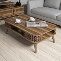 Mesa de centro Eylül nogal Practica Hogar