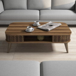 Mesa de centro Eylül nogal Practica Hogar