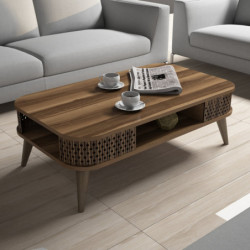 Mesa de centro Eylül nogal Practica Hogar