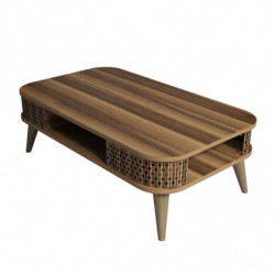 Mesa de centro Eylül nogal Practica Hogar