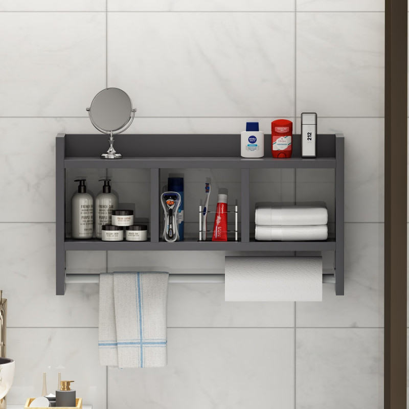Estante de pared Asya Antracita Practica Hogar Estante de pared Asya Antracita Practica Hogar