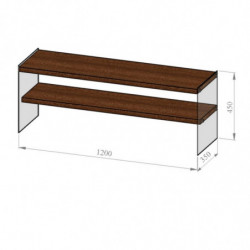 Mueble TV TV103 nogal Practica Hogar