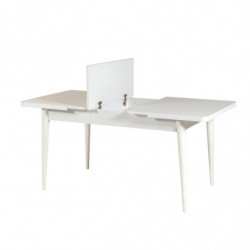 Set mesa comedor extensible y sillas (5 piezas) Vina azul oscuro blanco Practica Hogar