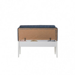 Set mesa comedor extensible y sillas (5 piezas) Vina azul oscuro blanco Practica Hogar