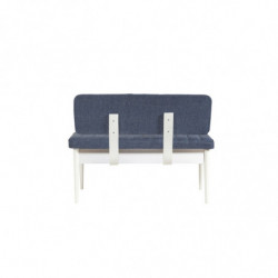 Set mesa comedor extensible y sillas (5 piezas) Vina azul oscuro blanco Practica Hogar