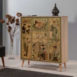 Mueble auxiliar Multilux-732 sonoma roble Practica Hogar