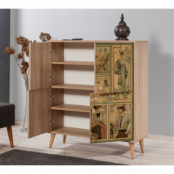 Mueble auxiliar Multilux-732 sonoma roble Practica Hogar