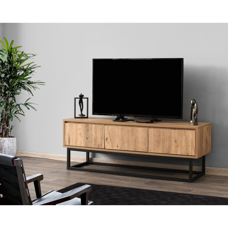 Mueble TV Tılsım 140 pino negro Practica Hogar Mueble TV Tılsım 140 pino negro Practica Hogar
