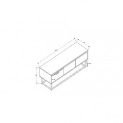 Mueble TV Tılsım 140 pino negro Practica Hogar