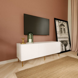 Mueble TV Sezer-L3015 roble blanco Practica Hogar