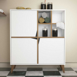 Mueble auxiliar Pulse nogal blanco Practica Hogar