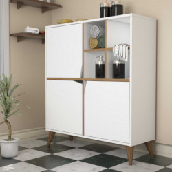 Mueble auxiliar Pulse nogal blanco Practica Hogar