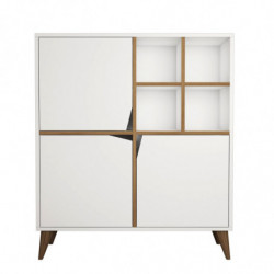 Mueble auxiliar Pulse nogal blanco Practica Hogar
