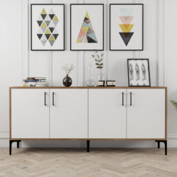Aparador Kiev blanco nogal Practica Hogar