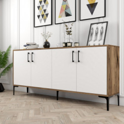Aparador Kiev blanco nogal Practica Hogar