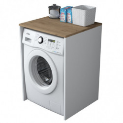 Mueble de lavadora KD103-2341 blanco nogal Practica Hogar