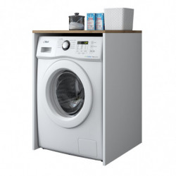 Mueble de lavadora KD103-2341 blanco nogal Practica Hogar