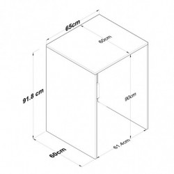 Mueble de lavadora KD103-2341 blanco nogal Practica Hogar