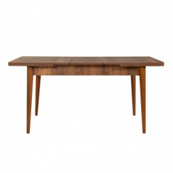 Set mesa comedor extensible y sillas (5 piezas) Vina piedra nogal Practica Hogar