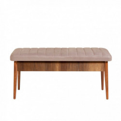 Set mesa comedor extensible y sillas (5 piezas) Vina piedra nogal Practica Hogar