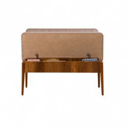 Set mesa comedor extensible y sillas (5 piezas) Vina piedra nogal Practica Hogar