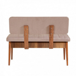 Set mesa comedor extensible y sillas (5 piezas) Vina piedra nogal Practica Hogar