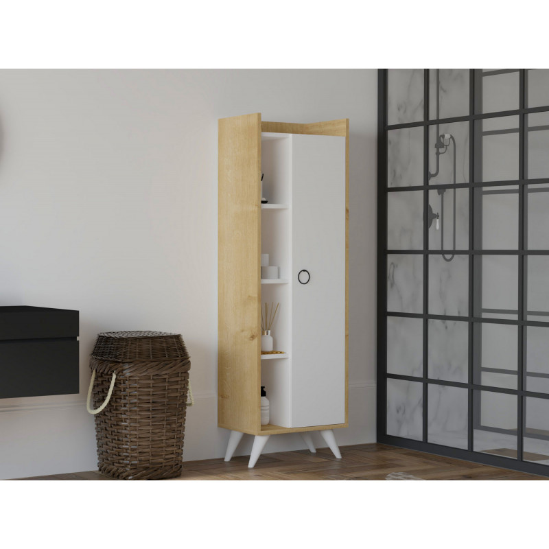 Mueble auxiliar ilgım roble blanco Practica Hogar Mueble auxiliar ilgım roble blanco Practica Hogar