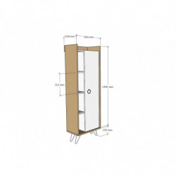 Mueble auxiliar ilgım roble blanco Practica Hogar
