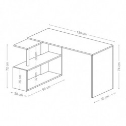 Escritorio de estudio Gelincik blanco Practica Hogar