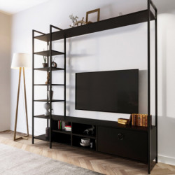 Mueble TV Matty L515 negro Practica Hogar