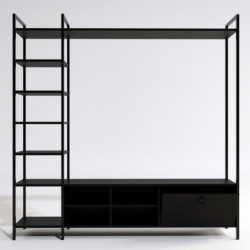 Mueble TV Matty L515 negro Practica Hogar