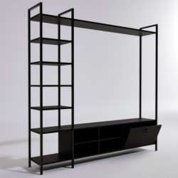 Mueble TV Matty L515 negro Practica Hogar