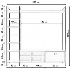 Mueble TV Matty L515 negro Practica Hogar