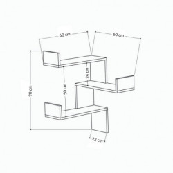 Estante de pared Luksa roble Practica Hogar