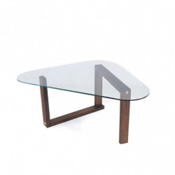 Mesa de centro Sehpa S302 nogal Practica Hogar