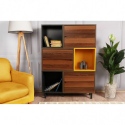 Librería Bengü amarillo antracita nogal Practica Hogar