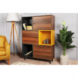 Librería Bengü amarillo antracita nogal Practica Hogar