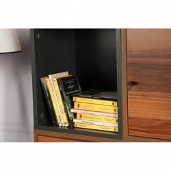 Librería Bengü amarillo antracita nogal Practica Hogar