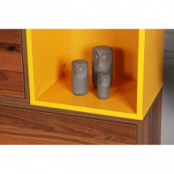 Librería Bengü amarillo antracita nogal Practica Hogar