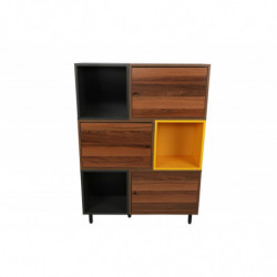 Librería Bengü amarillo antracita nogal Practica Hogar
