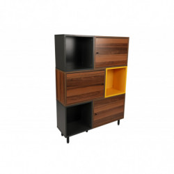 Librería Bengü amarillo antracita nogal Practica Hogar