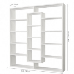 Librería Ample blanco Practica Hogar