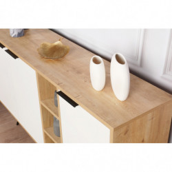 Aparador Clara Console roble blanco Practica Hogar
