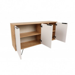 Aparador Clara Console roble blanco Practica Hogar