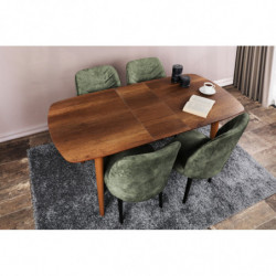 Mesa de comedor extensible Retro 1191 nogal Practica Hogar
