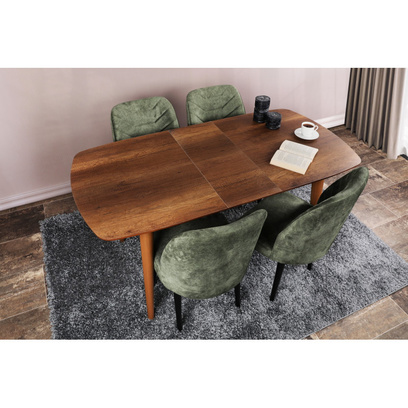 Mesa de comedor extensible Retro 1191 nogal Practica Hogar Mesa de comedor extensible Retro 1191 nogal Practica Hogar