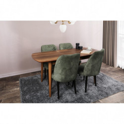 Mesa de comedor extensible Retro 1191 nogal Practica Hogar